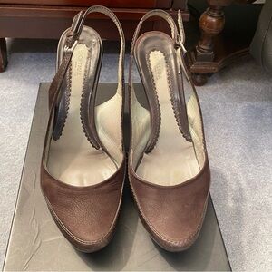 Max Mara brown heels-size 8